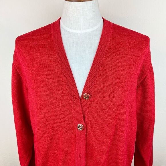 St. John Sport Gold-Button Knit Cardigan - Picture 3 of 6